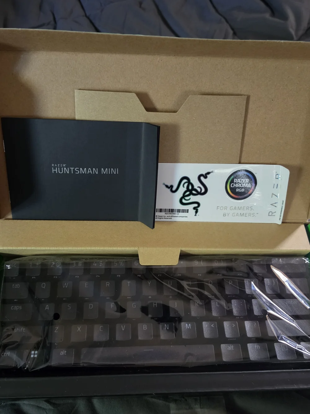 Razer Huntsman Mini 60% Gaming Keyboard - Black with Rainbow RGB